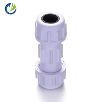 Raccord en PVC anti-corrosion de haute qualité, fabriqué en Chine, de 1/2 à 4 pouces, norme ASTM Sch40, raccord à compression pour tuyaux d'eau en PVC