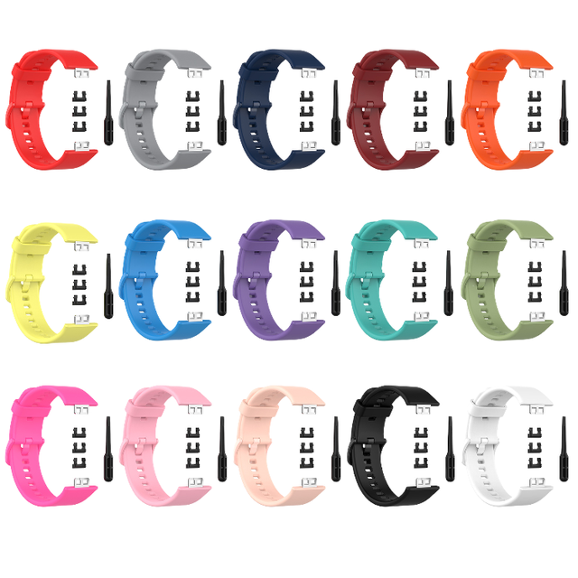 Sports Replacement Silicone Band Strap for Huawei Watch Fit New SE Soft Waterproof Sport Smartwatch Band