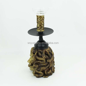 Shisha narguilé Medusa au design unique pour n'importe quel lieu Sculpture de tête en résine Narguilé - Product Image 2