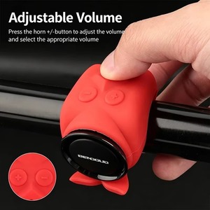 <span class=keywords><strong>Klaxon</strong></span> de <span class=keywords><strong>vélo</strong></span> rechargeable par USB 120 dB, 4 tons, volume réglable, sonnette électronique en silicone ABS avec port Type-C pour VTT/<span class=keywords><strong>vélo</strong></span> de route/trottinette électrique - Product Image 4