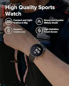 Montre connectée de luxe pour femmes avec lunette sertie de diamants, bracelet italien et notifications intelligentes - Product Image 3