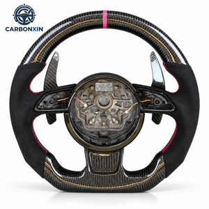 Volante Deportivo de Fibra de Carbono de 3 Brazos y 35 mm para Audi A4 B8 B9 A3 8p A6 RS3 Q3 A1 A5 C6 C7 C7.5 C8 B6 B7 B8.5 8V RS5 RS6 - Product Image 5