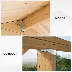 Connecteurs de cadre en bois métallique, supports en acier pour poutres en bois, supports de <span class=keywords><strong>poutre</strong></span> en bois - Product Image 4