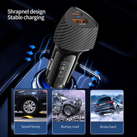 Chargeur de voiture double OEM PD30W Ports Type-C Qc5.0 Charge rapide USB C Chargeur de voiture haute puissance 52.5W Entièrement compatible avec tous les téléphones