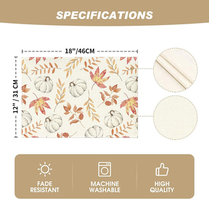 STARUNK, venta al por mayor, manteles individuales de Halloween, decoración de mesa de cocina, manteles individuales de calabaza de feliz Halloween para mesa de comedor - Product Image 6