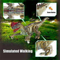 Jouet dinosaure télécommandé 2,4 GHz, simulation de Velociraptor avec lumières LED, jouet éducatif électrique marcheur pour enfants