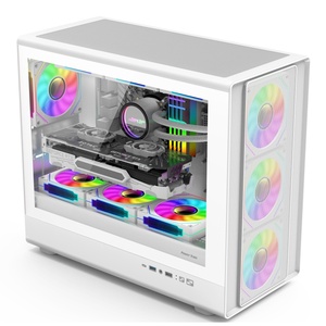 Mayorista Nuevo Blanco Vidrio Templado Micro ATX Tower <span class=keywords><strong>Desktop</strong></span> Gaming PC Case <span class=keywords><strong>Computer</strong></span> Case Gabinete Carcasa Estuches y Torres - Product Image 3
