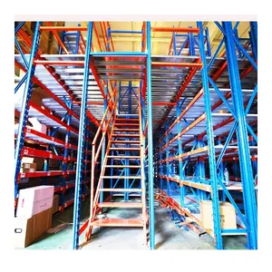 Industrie lager Lagerung Stahl konstruktion Racking Unterstützte Gehweg plattform Mezzanine Floor Rack
