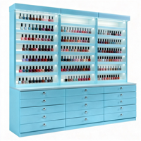 Meuble mural en bois sur mesure Solon pour vernis à ongles, présentoir de vernis pour spa