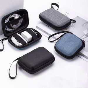Étui de rangement rigide personnalisé en EVA, sac de voyage portable à fermeture éclair pour écouteurs, câbles USB, chargeur de batterie externe, gadgets numériques - Product Image 1