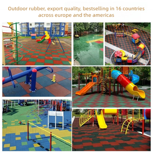 بلاط مطاطي للأرضيات الخارجية بالجملة، بلاط للجمباز وساحات اللعب، غير قابل للانزلاق، ممتص للصدمات، متين - Product Image 6