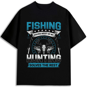 Camiseta de Pesca y Caza para Hombre, 100% Algodón, Manga Corta, Estampado, Ecológica, Corte Regular, Jersey de 180 g/m² - Product Image 1