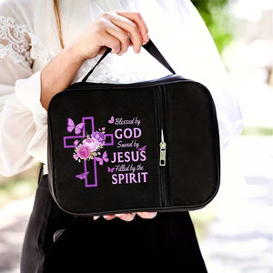Funda Protectora para <span class=keywords><strong>Biblia</strong></span> con Cierre y Diseño Floral Personalizado de Fábrica, Regalo Religioso Cristiano al por Mayor - Product Image 2