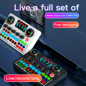 Tarjeta de Sonido con Cambiador de Voz para Karaoke en Casa, Grabación en Vivo, con Múltiples Efectos de Audio, Tarjetas de Sonido y Mezcladoras - Product Image 2