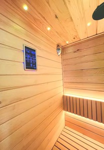 Cabine de sauna en bois massif électrique moderne de bonne qualité, salle de vapeur sèche pour personnes - Product Image 4