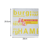 30-45gsm logo personnalisé huileux résistant à la graisse de qualité alimentaire burger sandwich deli pape papier d'emballage alimentaire