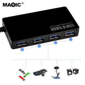 Cao Chất Lượng Cao Hệ Thống Cung Cấp Điện 4 <span class=keywords><strong>Port</strong></span> <span class=keywords><strong>USB</strong></span> 3.0 HUB Đối Với Máy Tính Mac Máy Tính Xách Tay Máy Tính Xách Tay Máy Tính Để Bàn - Product Image 3