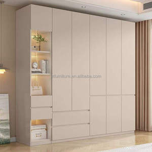 Factory Low Price Wooden Furniture Contemporary White Wardrobe <b>Clothes</b> Cabinet Closet Drawers Durability for Bedroom Furniture - Product Image 2