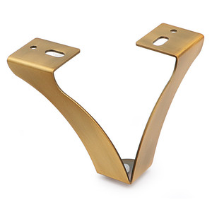 Pied en métal Vinet, finition or vieilli, hauteur (h) 100 - Product Image 1