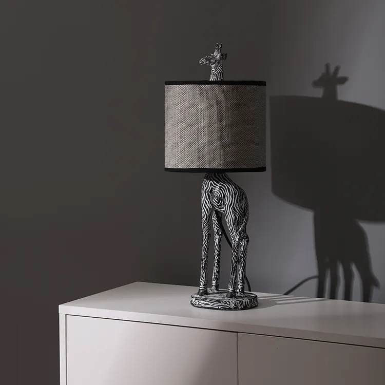 अद्वितीय जिराफ पशु आकार विंटेज आधुनिक रात्रिस्तंभ के लिए डेस्क लैंप होटल बेडरूम