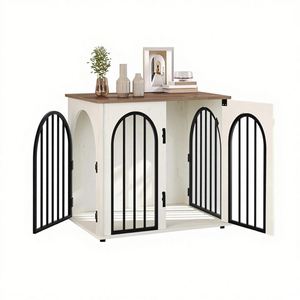 Heavy Duty Wooden <b>Dog</b> Crate Pet <b>Cage</b> Horizontal Sliding/Hook Loop Closure Quadrate Shape Small/<b>Medium</b>/Large <b>Dogs</b> Indoor - Product Image 6