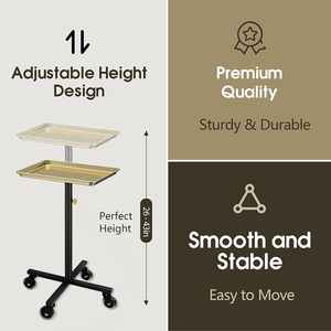 ถาดกลิ้งลายสักสำหรับร้านเสริมสวยร้านทำจากอลูมิเนียมแบบพรีเมี่ยมรถเข็นขนาดเล็ก - Product Image 4