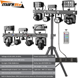 Sistema di Illuminazione DJ Professionale Portatile Marslite con Supporto Move + ILS DJ Lighting Gig Bar 2 per Discoteca, Bar, Feste, Set Luci DJ - Product Image 3