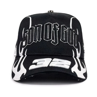Cappelli BAEZ G5 di Qualità con Logo Ricamato 3D, Visiera Curva in Camoscio, Cappellini Regolabili a 5 Pannelli, Berretti da Baseball Neri 31