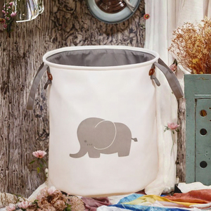 High-quality Thickened Circle cotton <b>Foldable</b> Fabric Toy Storage Bucket Home Dirty Clothes <b>Laundry</b> Hamper - Product Image 3