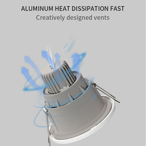 Moderna Lámpara de Techo LED Empotrada Cuadrada/Redonda para Interiores, de Aluminio, Doble Antideslumbrante, con Accesorios - Product Image 5