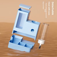Distributeur automatique de nourriture et d'eau pour chiens et chats en plastique, anti-fuite, station d'alimentation et d'hydratation tout-en-un pour une utilisation en extérieur et en intérieur