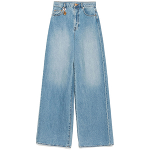 <span class=keywords><strong>Jean</strong></span> Droit <span class=keywords><strong>Femme</strong></span> Taille Haute à Lavage Bleu Classique, Pantalon Parfait et <span class=keywords><strong>Tendance</strong></span> pour l'Été Style Sexy Technique de Pulvérisation - Product Image 5
