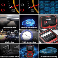 Escáner Automotriz V519 OBD2 Herramienta de Diagnóstico Lector de Códigos con Detector y Probador de Voltaje Alimentado por Batería