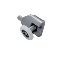 Rouleau de porte coulissante à roulement à billes en nylon à roue unique réglable pour douche, poulie pour salle de bain