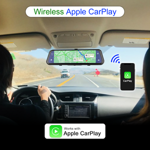 Wireless CarPlay &amp; Wireless Android Auto, <strong>Dash</strong> <strong>Cam</strong> Front <strong>Mirror</strong> <strong>Dash</strong> <strong>Cam</strong> Rear View <strong>Mirror</strong> 9.66 Inch <strong>Dash</strong> <strong>Cam</strong> DVR Camera - Product Image 2