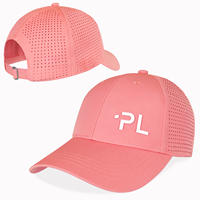 Gorras deportivas perforadas con agujeros cortados con láser de calidad, gorra de béisbol transpirable de rendimiento, gorra de papá para Golf, correr, pescar