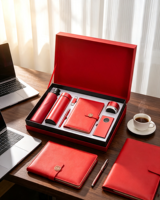 Ensemble cadeau d'affaires personnalisé 7-en-1 en acier inoxydable avec gravure de nom personnalisée, parapluie, gourde isotherme, carnet, stylo, batterie externe