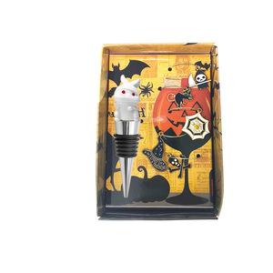 Halloween Bunny Wine Stopper Resin Bottle Seal With Glass Marker Gift Set - Product Image 1