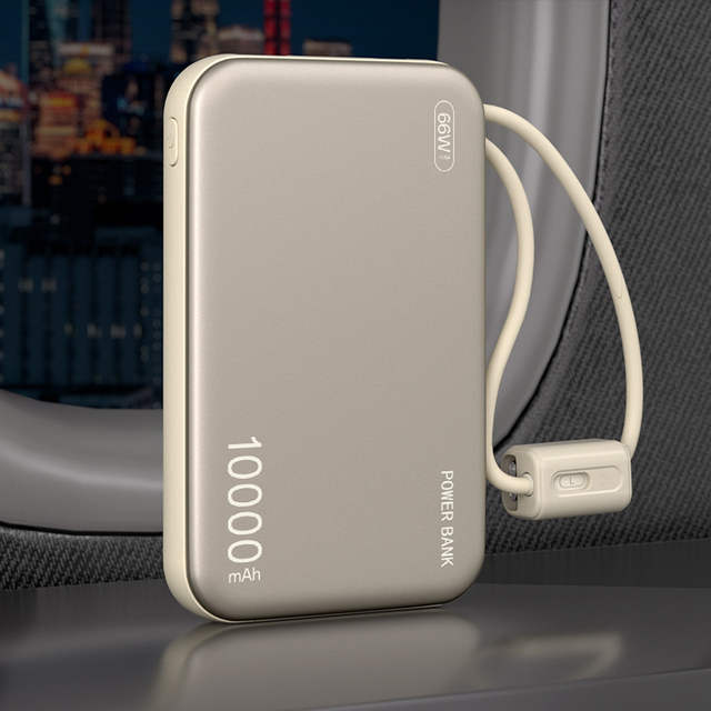 New Arrival Hot Sale 20000mAh 10000mAh Outdoor Powerbank Built-in Cable Type C Universal Power Bank Custom Logo