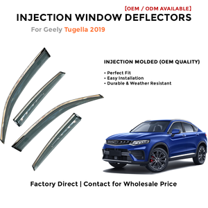 Injection Window Deflectors for Geely Tugella 2019 Rain Guards Side Window Visor Wind Deflector Auto Accessories - Product Image 2