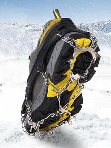 Couvre-chaussures antidérapants pour l'extérieur, 18/19 dents, chaîne 24, <span class=keywords><strong>orange</strong></span>/noir, pour l'alpinisme, l'escalade, la neige - Product Image 4