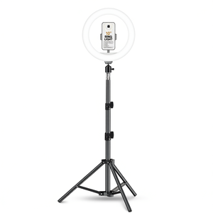 Anneau lumineux Myrva de 10 pouces avec support pour téléphone, température de couleur réglable, alimentation USB, trépied pour éclairage photo et vidéo - Product Image 1