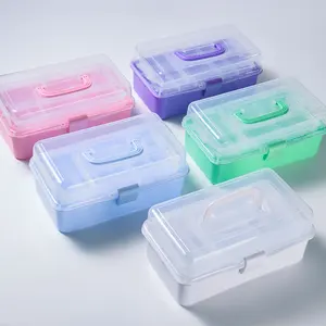 Großhandel Plastik-Medizin-Schrank tragbare Mehrzweck-Medizinbox 3 Schichten tragbare erste-Hilfe-Satz-Spägung