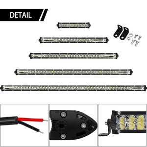 Fabricant professionnel de barres lumineuses LED blanches et jaunes avec flash, barres lumineuses LED fines à double rangée blanches et jaunes pour camion - Product Image 4
