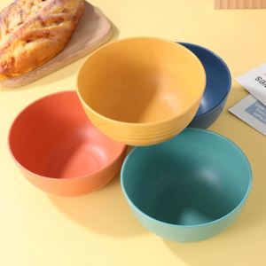 4PCS Safe BPA Free Eco Friendly Big Eating <b>Bowls</b> Unbreakable Large <b>Cereal</b> Wheat <b>Straw</b> <b>Bowls</b> Set - Product Image 3