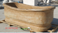 Bak mandi batu pasir kayu Teakwood alami desain kustom bak mandi mandi mandi bebas portabel berendam persegi panjang Mudah batu keras