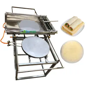 Máquina de fazer panquecas, bom preço 40cm, empurrador manual, máquina de impressão tipo chapati de pão plano, fabricante de roti, tortilla, máquina de fabricação