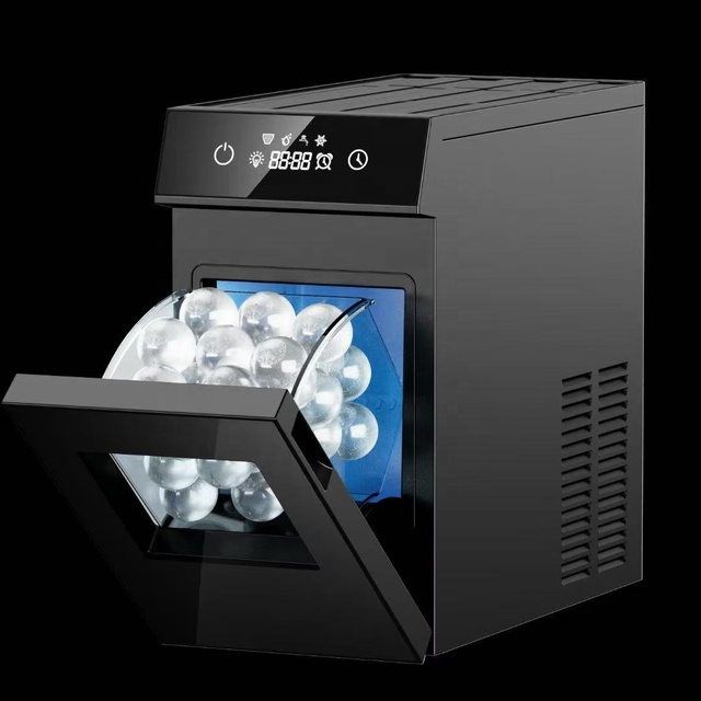 2025 New Coming Ball Ice Maker 48pcs/day Sphere Ice Maker Machine with Lcd Screen 4pcs 5cm Ice in 35min for Hotels & Whiskey