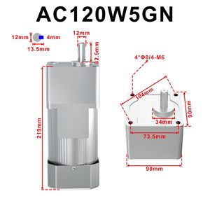 5ik120rgu-cf/5gu12.5k + us52 120W 220V 50Hz/60Hz Single phase AC điều khiển tốc độ động cơ với bộ điều khiển - Product Image 3