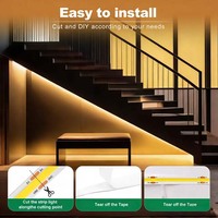COB LED-Streifen 5V 3mm mit Bewegungssensor Batteriebetrieben 320LEDs/M LED-Induktionsnachtlicht Warmweiß Rot Eisblau Grün Gelb